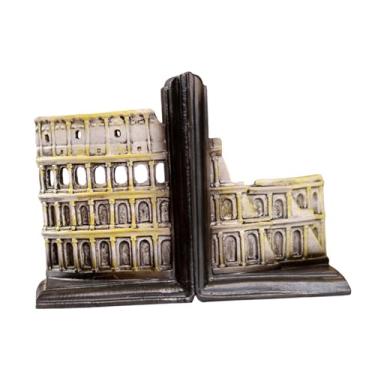 Imagem de Ｂｅｓｇａ 2x Suportes decorativos para livros, suportes para livros de resina, suportes para livros domésticos do Coliseu, batentes para livros escolares,