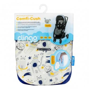 Imagem de Almofada Reversível para Carrinho Cinza em Memory Foam – Conforto e Segurança para Bebês Memory Foam Viscoelástico Dupla Face para Todas as Estações Lavável em Máquina