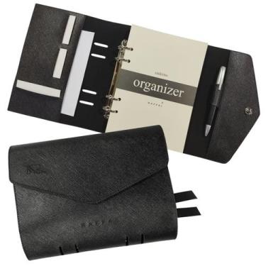 Imagem de Caderno Organizer 131-R Personalizado Raffai Couros, Preto