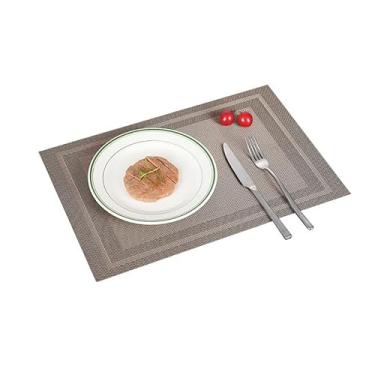 Imagem de Jogo de Sousplat Elegante, Conjunto de 2 Peças, Material Sintético em Tom Marrom, Ideal para Mesa de Jantar e Decoração