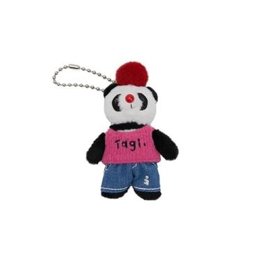 Imagem de Tagi. Chaveiro com pingente de urso de bola de pelúcia panda de 12,7 cm, pingente fofo de 12,7 cm (comendo urso)