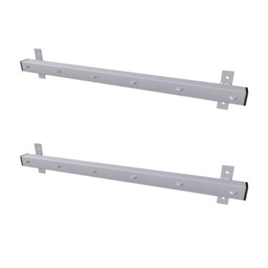 Imagem de Kit 2 Suportes de Parede Varal Fixo Frontal 6 Cordões 60cm Branco - NV156P