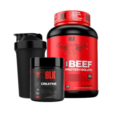 Imagem de Kit Beef Protein 907g + Creatina 300g Monohidratada + Coqueteleira - BLK Performance (Chocolate)