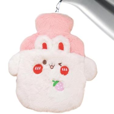 Imagem de Shakven Bolsa de água quente de pelúcia, garrafa de água quente fofa - Capa de pelúcia de desenho animado para garrafa de água quente,Bolsa de água quente de inverno, aquecedor de pés multifuncional