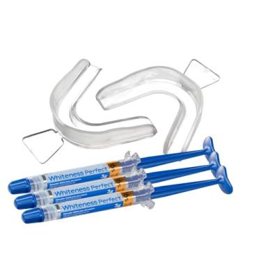Imagem de Kit 3 Clareador Dental Moldeira Whiteness Perfect 16% Fgm