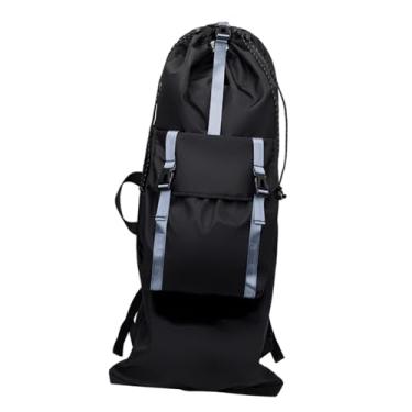 Imagem de Aymzbd Mochila para skate, bolsa para transporte de longboard, grande capacidade, mochila de viagem para skate ideal para entusiastas de atividades ao ar, Azul