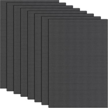 Imagem de Pndeyo 8 folhas de malha preta para olhos, tela em branco imprimível à prova d'água de 0,5 mm, folha de lona em branco de PVC para cosplay peludo, adereços de artesanato, fabricação de bonecas