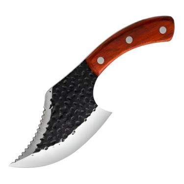 Imagem de Cutelo Profissional com Lâmina de Aço Inox, Cabo de Madeira, 25cm de Comprimento Total, Design Ergonômico para Chefs e Açougueiros