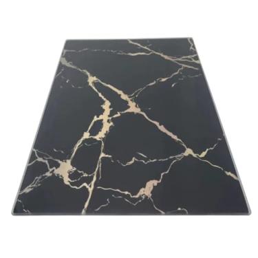 Imagem de Tabua de cozinha Tábua De Vidro Temperado P/Corte Carnes Queijos Legumes0,38 x 34,6 x 28,8 cm(PRETO-34,6x24,8 x 0,38cm (G))