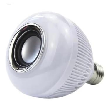 Imagem de Lâmpada Bluetooth Led Caixa De Som com controle 12W Muda Cor controle ML-06 Controle Remoto Music