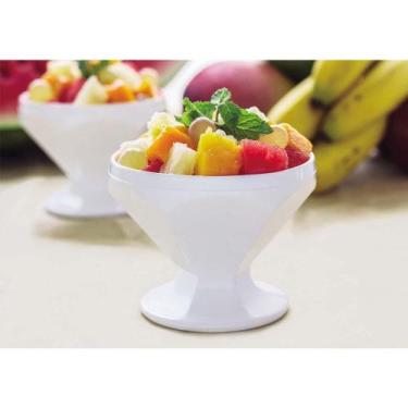 Imagem de Kit Taça De Sobremesa 4 Taças 150Ml + 4 Colheres Amarelo - Vem