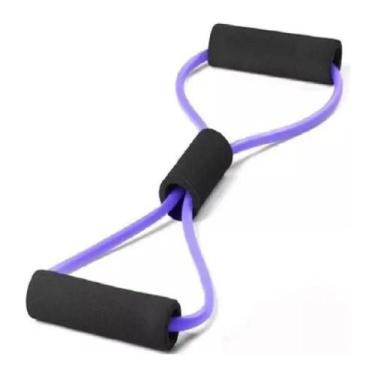 Imagem de Kit 2 Elasticos Extensores Exercicio Academia Casa - Roxo - Braslu