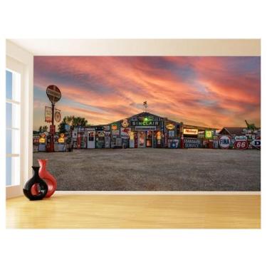 Imagem de Papel De Parede 3D Cidade Antiga Vintage Retrô 3,5M Cda77 - Você Decor