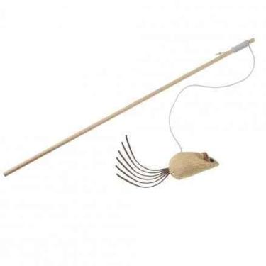Imagem de Brinquedos Para Gatos - Kit Varinha Interativa Com Madeira, Sisal, PelúCia E Pena - Brinquedo Gato E AcessóRios Para Gatos