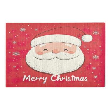 Imagem de SEHANY Tapete de porta de inverno Papai Noel Natal para todos os climas, impermeável, secagem rápida, bem-vindo, tapete de entrada antiderrapante, tapete decorativo de poliéster para entrada, varanda