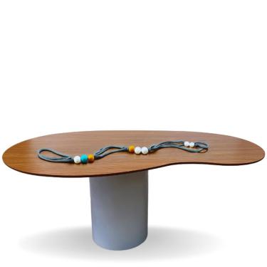 Imagem de Mesa Organica Bean Laca+freijo 120x70cm