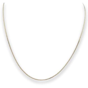 Imagem de Corrente Feminina Piastrine Maciça Ouro 18K 750 com 50 cm, Elo 1,3 mm, Acabamento Refinado, Joia Autêntica com Certificado de Garantia