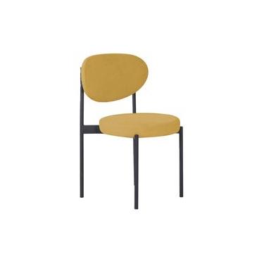 Imagem de Cadeira Round em Veludo Cotelê Amarela - Westwing Collection Âmbar