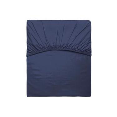 Imagem de Lençol Com Elástico Satinée Marinho Solteiro 300 Fios - Kacyumara Solteiro