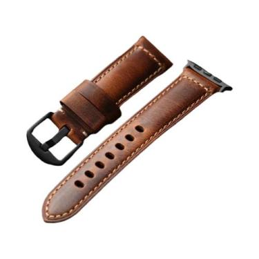 Imagem de Pulseira De Couro De Vaca Vintage Feita À Mão Para iWatch Apple Ultra2