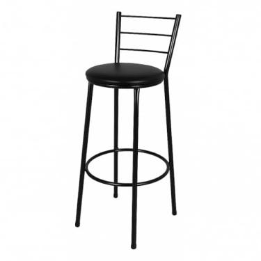 Imagem de Banqueta Alta Banco Bistro Desmontavel Preto para Balcao Cozinha Área Gourmet 90 cm Altura (PRETO)