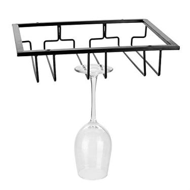Imagem de Phefop Rack de Armário de Vinho de Ferro de Metal, Suporte de Vinho Elegante e Elegante para 10 a 15 Copos, Perfeito para Bar de Jantar e Sala de Estar