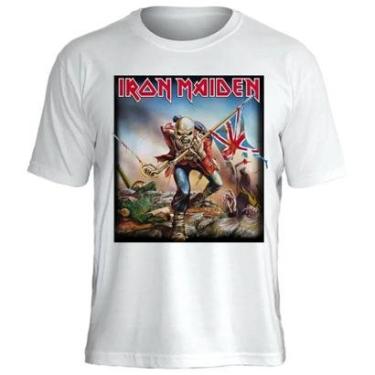 Imagem de Camiseta Stamp de Banda Iron Maiden em Algodão Manga Curta Gola Redonda Oficial-Unissex
