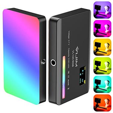 Imagem de Luz de vídeo VIJIM VL120 RGB, luz de LED portátil para câmera, painel 0-360 colorido, CRI 95+ 2500-9000K LED 3100 mAh, iluminação DSLR recarregável para vlogging, fotografia, videoconferência