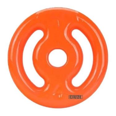 Imagem de Anilha Emborrachada -Laranja - 4 Kg-Unissex