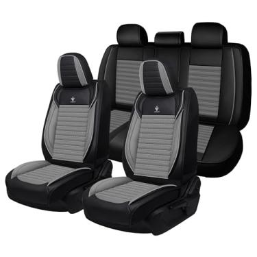 Imagem de HYTLP Capa de assento de carro para Toyota Prius 2002-2026, cobertura total, protetor de assento de carro de couro napa, moderno, antiderrapante, impermeável, respirável, fácil de instalar, acessórios