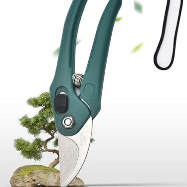 Imagem de 1 tesoura de poda verde bypass flor resistente com lâminas de aço para hastes e ramos de flores