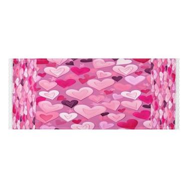 Imagem de Wassud Capas de lavadora e secadora de coração rosa, protetor de lavadora com sacos de armazenamento, capa de geladeira à prova de poeira com bolsos para lavanderia doméstica, cozinha, 120 x 55 cm