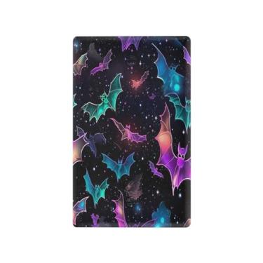 Imagem de Wassud Placa de cobertura para interruptor de luz, capa de tomada de interruptor único, placa de parede, morcegos coloridos, decoração de casa, sala de estar, quarto, decoração