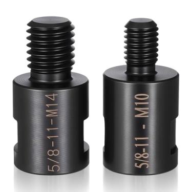 Imagem de WJIAAA Adaptador de rebarbadora de 2 peças, conversor de fixação de rebarbadora 5/20.3 cm-11 fêmea para M10/M14 macho para interface de adaptador de eixo, conector de broca ferramenta de conexão