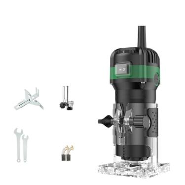 Imagem de Ferramenta de Router Elétrico para Madeira Trimmer Manual 800W 33000RPM Fresadora Marcenaria Gravura Ranhuramento Escult