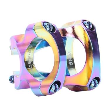 Imagem de Mesa ultraleve para MTB, guidão de 35 mm, usinagem CNC, inclinação de 0 graus, suporte para bicicleta, espiga de 31,8 mm e 28,6 mm. Peças para mountain bike.(31.8mm Colorful)
