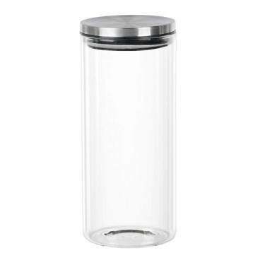 Imagem de Pote de Vidro com Tampa em Inox Redondo 14L 22X10Cm - Full Fit