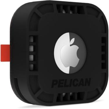 Imagem de Pelican Protetor – Suporte para AirTag/Capa com Adesivo 3M [1 unidade] Capa protetora à prova de choque para Apple Air Tag – Suporte oculto no suporte para bicicleta, carteira, viagem, TV, controle