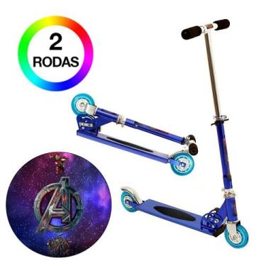 Imagem de Patinete Super Heróis Avengers 2 Rodas Ajuste de Altura Azul - DM Radi