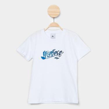 Imagem de Camiseta Infantil Nicoboco Básica Menino, Branco, 8A