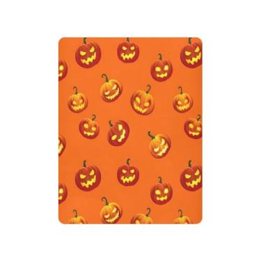 Imagem de JUZIHAI Lençol de berço de Halloween para meninos e meninas, lanternas brilhantes de Halloween, macio, elástico, respirável, capa de colchão para berço padrão e cama infantil, 99 x 68 cm
