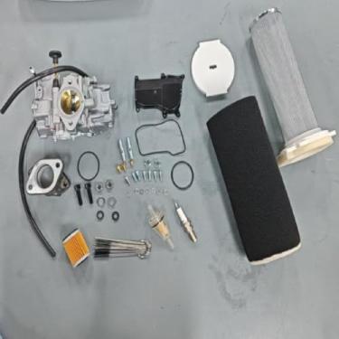 Imagem de Conjunto de carburador + coletor de admissão + filtro de ar com suporte de gaiola kit de tampa para Yamaha Warrior 350 YFM350X 1987-2004 3GD-14101-00-00
