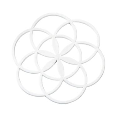 Imagem de 6 peças, jogo americano de silicone, multifuncional, impermeável, lavável, isolamento térmico, tapete para copos, para mesa de jantar, acessórios de cozinha, ideal para uso em sala de jantar, cozinha