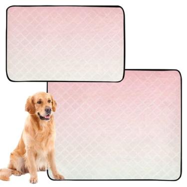 Imagem de TSENQUE Almofadas laváveis para animais de estimação, tapete de urina fofo para cães à prova d'água, blush rosa gradiente, almofada pequena para animais de estimação, gatos, almofadas absorventes de