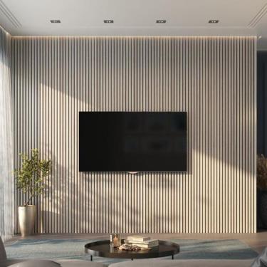 Imagem de Painel Ripado de PVC Barra de 2,70mX0,15cm Venda em (0,40m²) Carvalho 