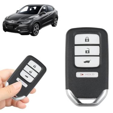 Imagem de Boxonly Controle remoto de entrada sem chave de substituição para chave de carro FCC de 4 botões UD: KR5V1X 313,8 MHz 47-Chip para Honda HR-V 2016-2020, compatível com bateria pré-instalada de chave