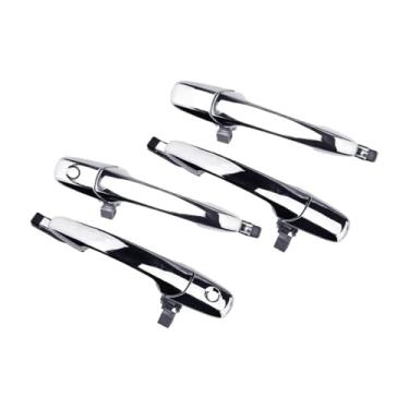 Imagem de Maçaneta da porta externa dianteira, traseira, esquerda e direita, 4 unidades, cromada, compatível com ford ranger/mazda bt50 2006 2007 2008 2009 2010 2011