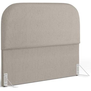 Imagem de Cabeceira Cama Box Casal 140cm Orgânica Lanna W01 Linho Bege - Lyam Decor