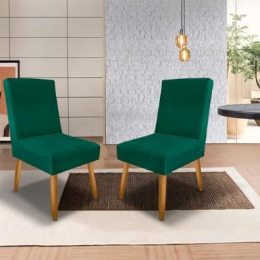 Imagem de Kit 2 Cadeiras Modernas para Cozinha e Sala de Jantar - Design Contemporâneo e Confortável(Verde)