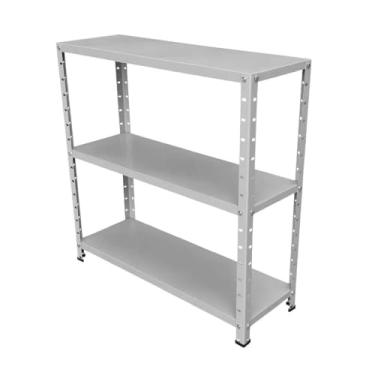 Imagem de Estante Multiuso 3 Prateleiras de Aço – Alta Resistência e Design Moderno(Cinza)
